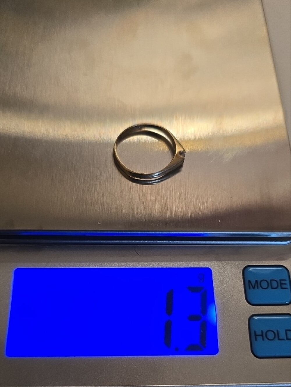 Dainty 10K Gold Diamond Accent Ring | Size 5 | Pinky Ring - Picture 3 of 7